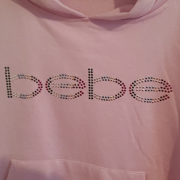 Bebe Sport Womens Nailhead PO Hoodie - Pink Cloud - Picture 5 of 5